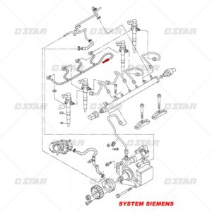 Βαλβίδα επιστροφών Common Rail  σε   (BOSCH – SIEMENS)